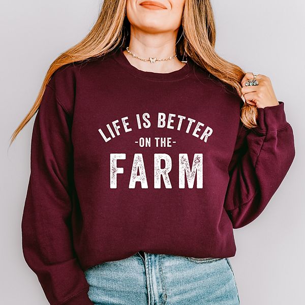 

Свитшот Life is better on the farm Simply Sage Market, Maroon, Зеленый, Свитшот Life is better on the farm Simply Sage Market, Maroon