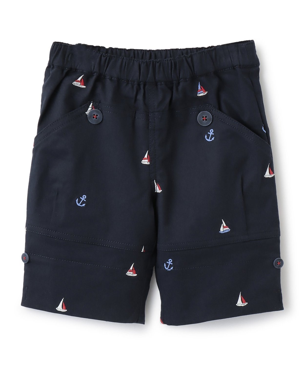 Шорты с вышивкой в стиле яхты SENSE OF WONDER, Navy blue