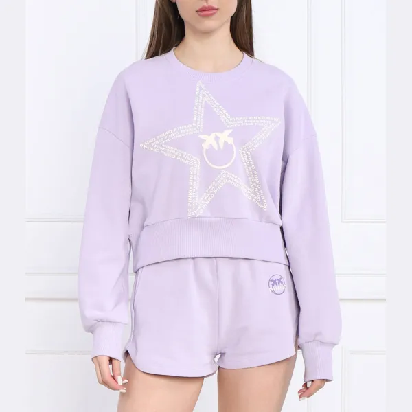

Укороченная толстовка Pinko, лавандовый
