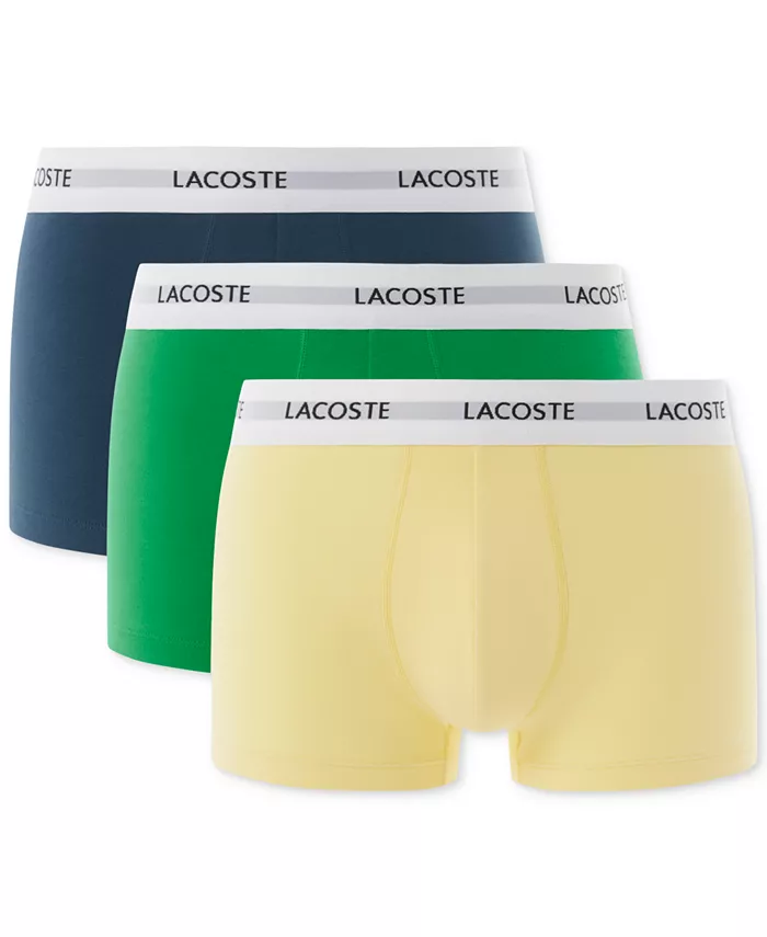 

Мужские эластичные трусы-боксеры 3" - набор из 3 штук Lacoste, мультиколор