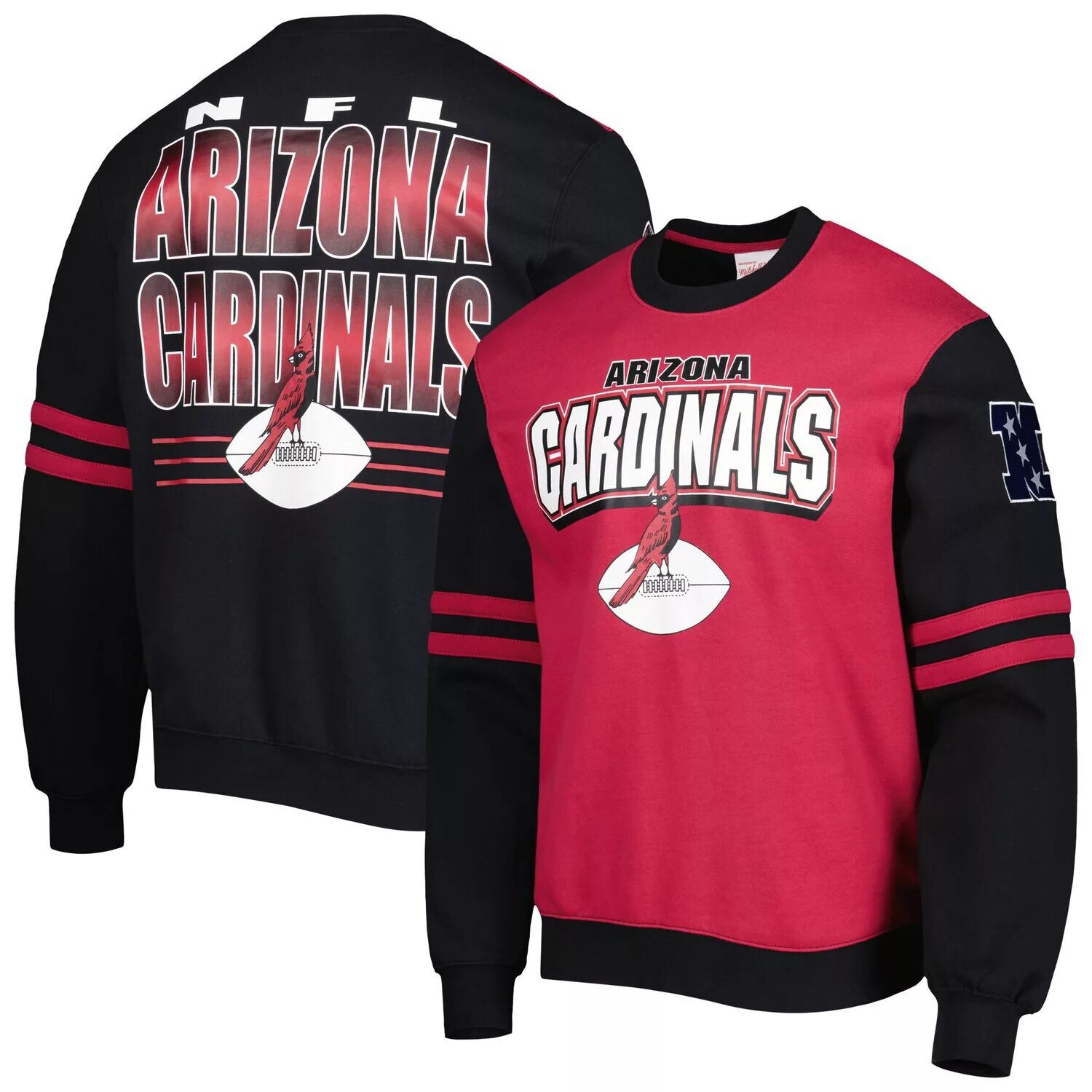 

Мужской пуловер Mitchell & Ness Cardinal Arizona Cardinals All Over 2.0