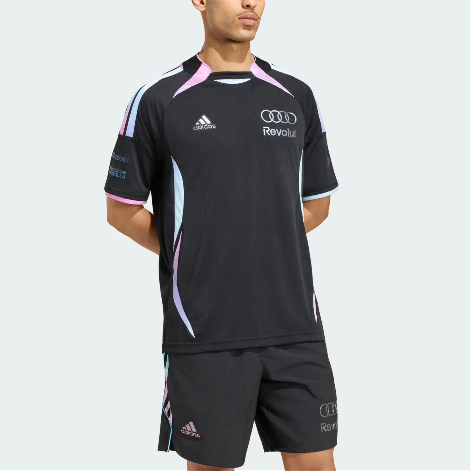 Футболка гоночная Adidas x Audi REVOLUT F1 Team Teamgeist Driver Jersey черная — фото 3