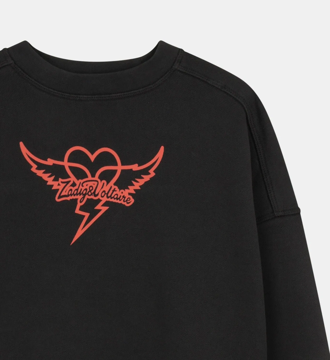 Свитшот с круглым вырезом Zadig&Voltaire Kids, черный — фото 3