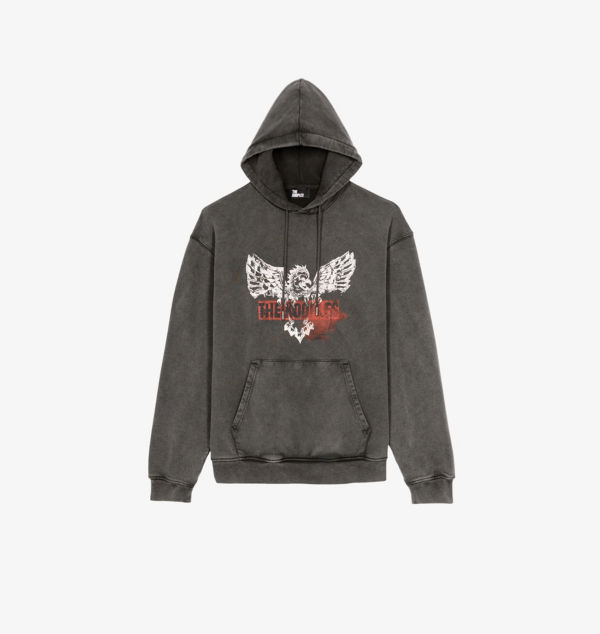 

Толстовка с капюшоном из хлопкового джерси с графическим принтом The Kooples, черный