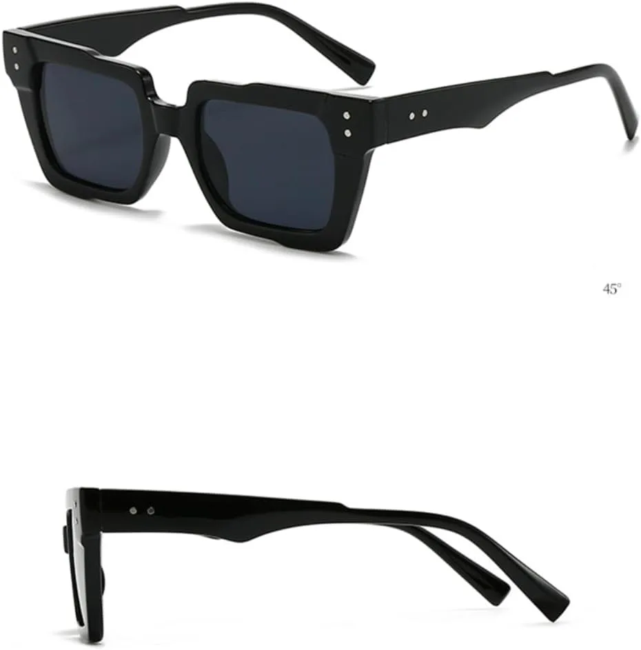 

Ретро-солнцезащитные очки «кошачий глаз» для женщин с прозрачными линзами цвета океана, модные очки для мужчин с заклепками в стиле панк VVTWSSW, Brown Green Tea