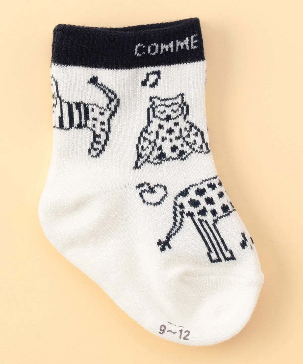 Носки с животным принтом Comme Ca Ism, off white