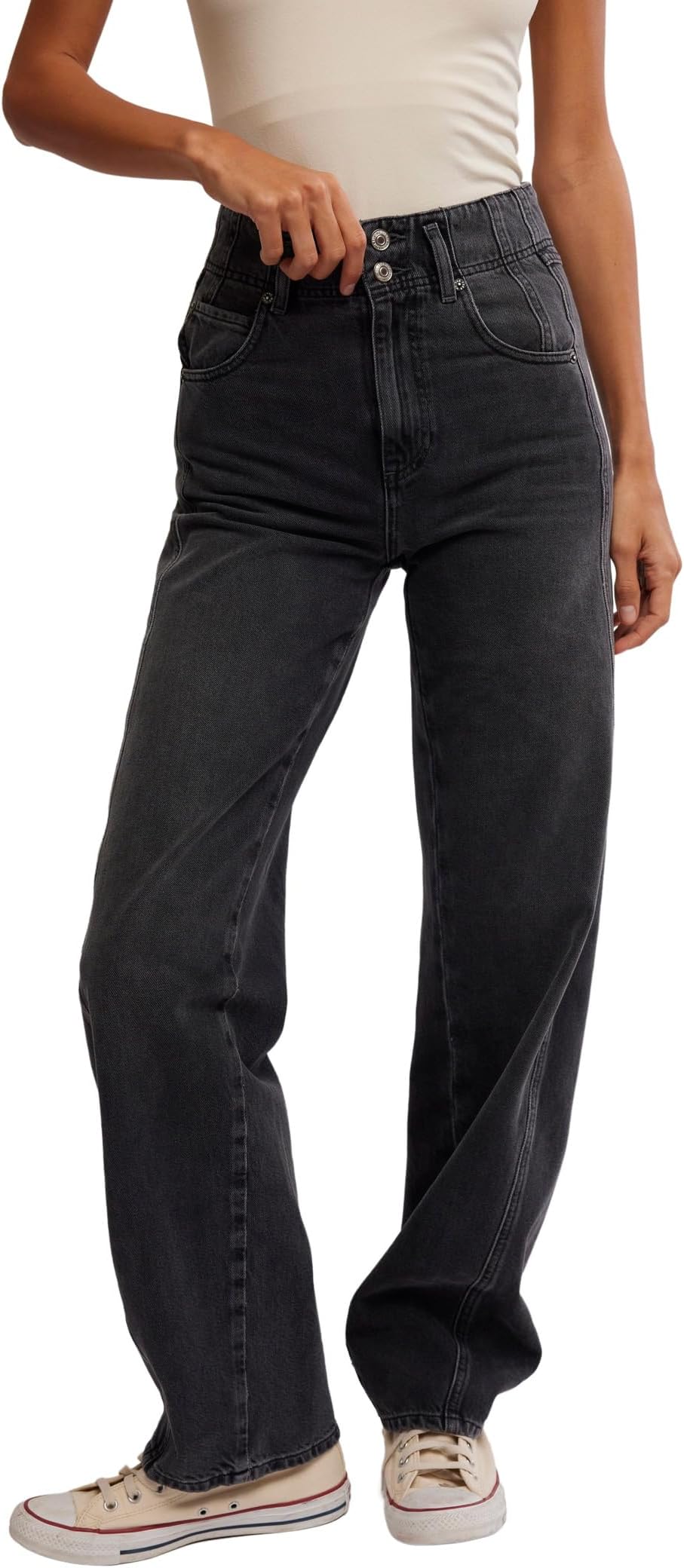 

Джинсы Free People Aster Straight, цвет Asteroid