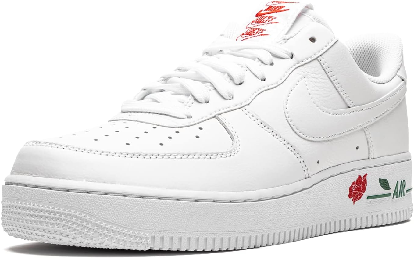Кроссовки Nike Unisex Air Force 1 07, белый/красный/зеленый — фото 4