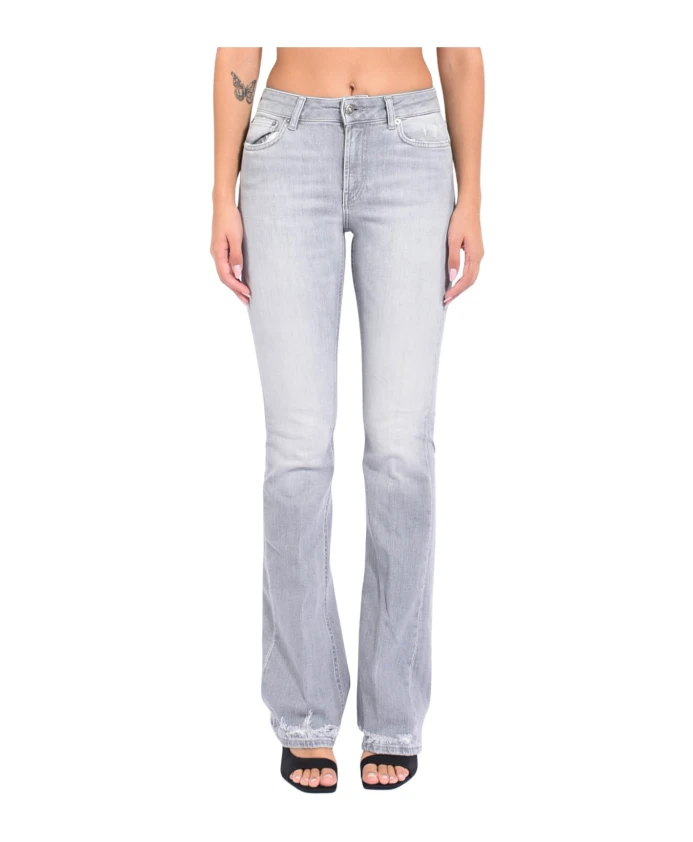 

Синие джинсы-клеш с высокой талией Dondup, серый