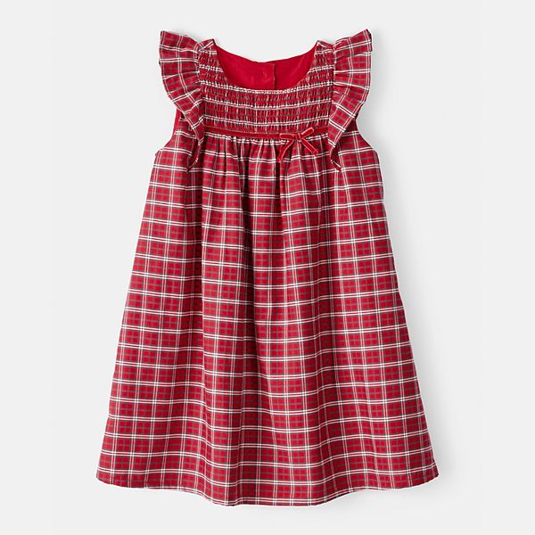 

Платье для девочки Toddler в клетку из хлопка без рукавов Carter'S