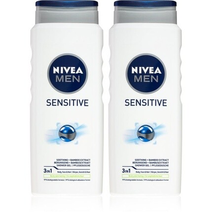 

Гель для душа Nivea Men Sensitive для тела и волос (удобная упаковка)