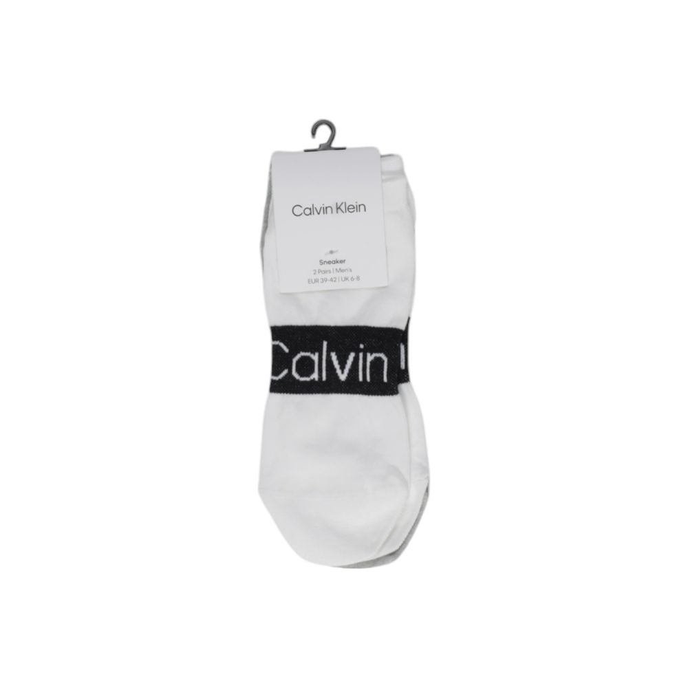 

Белый хлопковый носок Calvin Klein