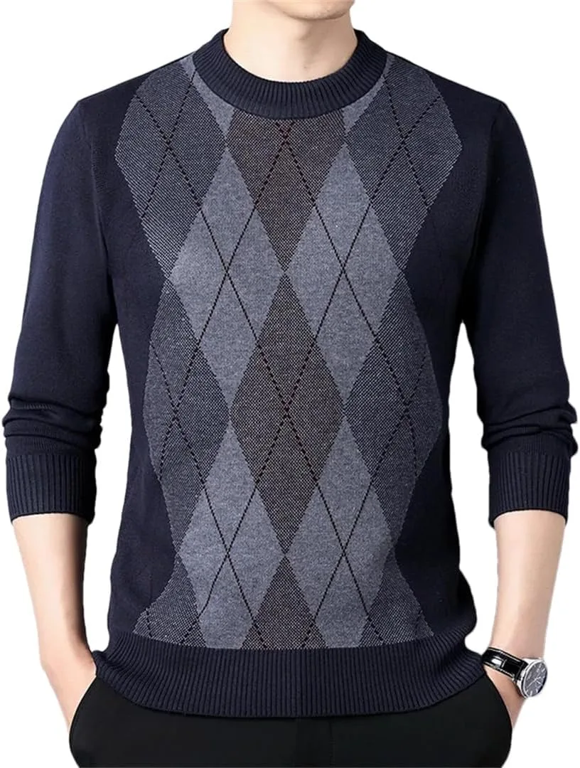 

Мужской свитер с узором аргайл