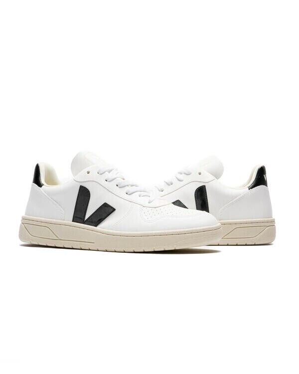 Кроссовки Veja V-10 VX0702901B мужские бело-черные кожаные комфортные повседневные — фото 3