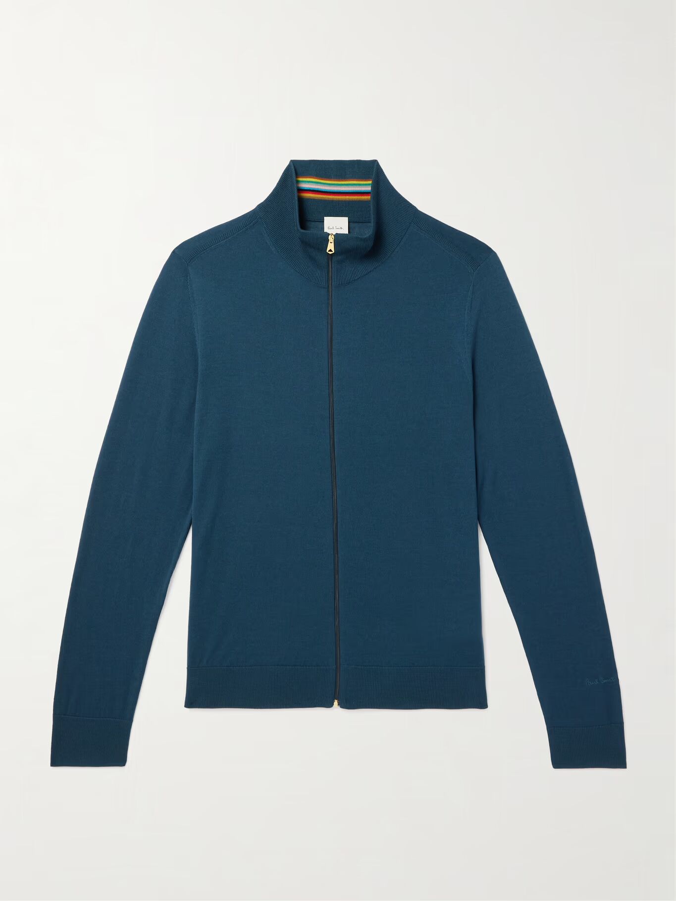 

Свитер на молнии из мериносовой шерсти PAUL SMITH, синий