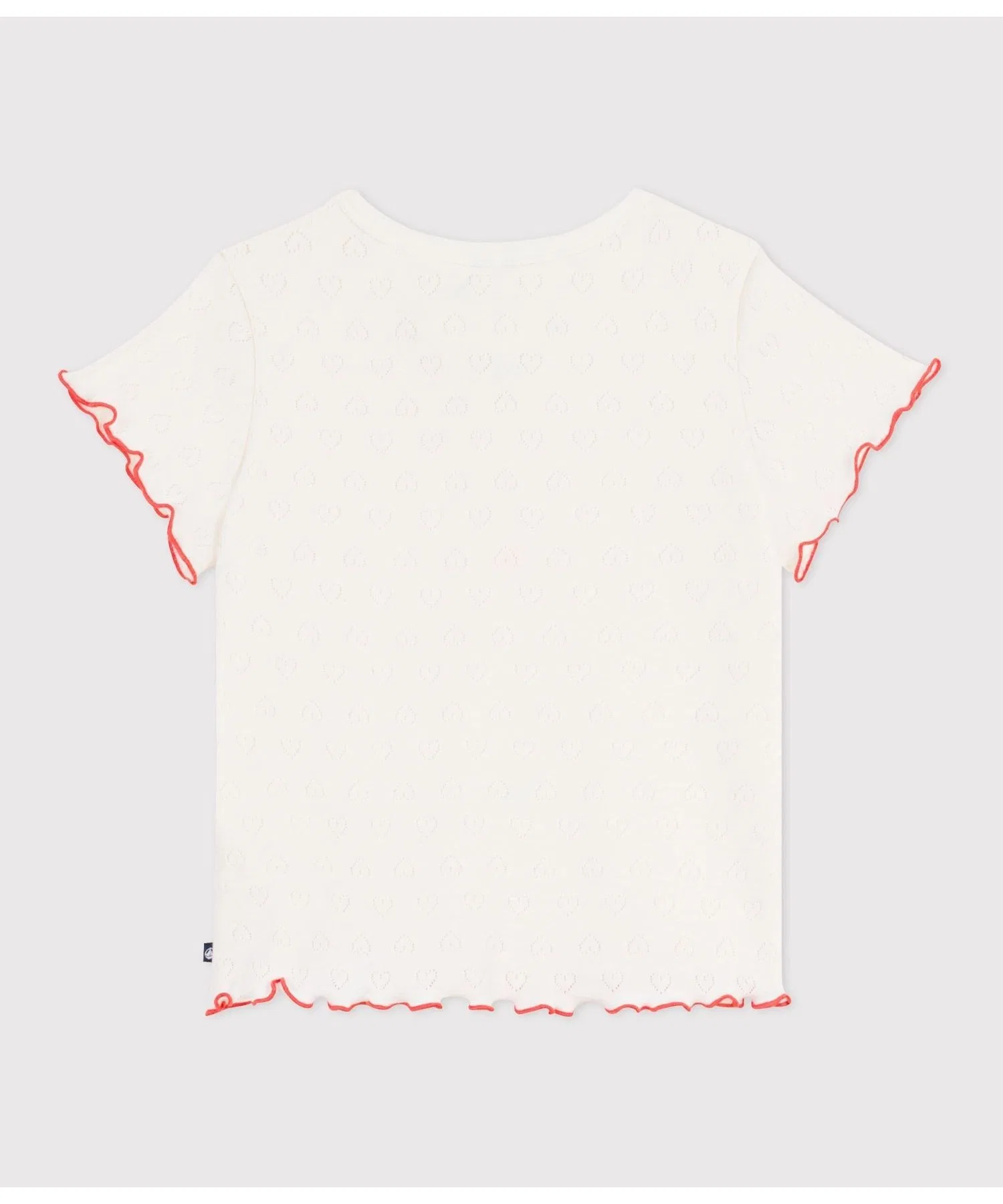 Детская футболка PETIT BATEAU с коротким рукавом и принтом "сердце" — фото 2