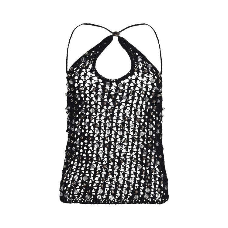 

Топ Coperni Beaded Knitted Top 'Black', черный