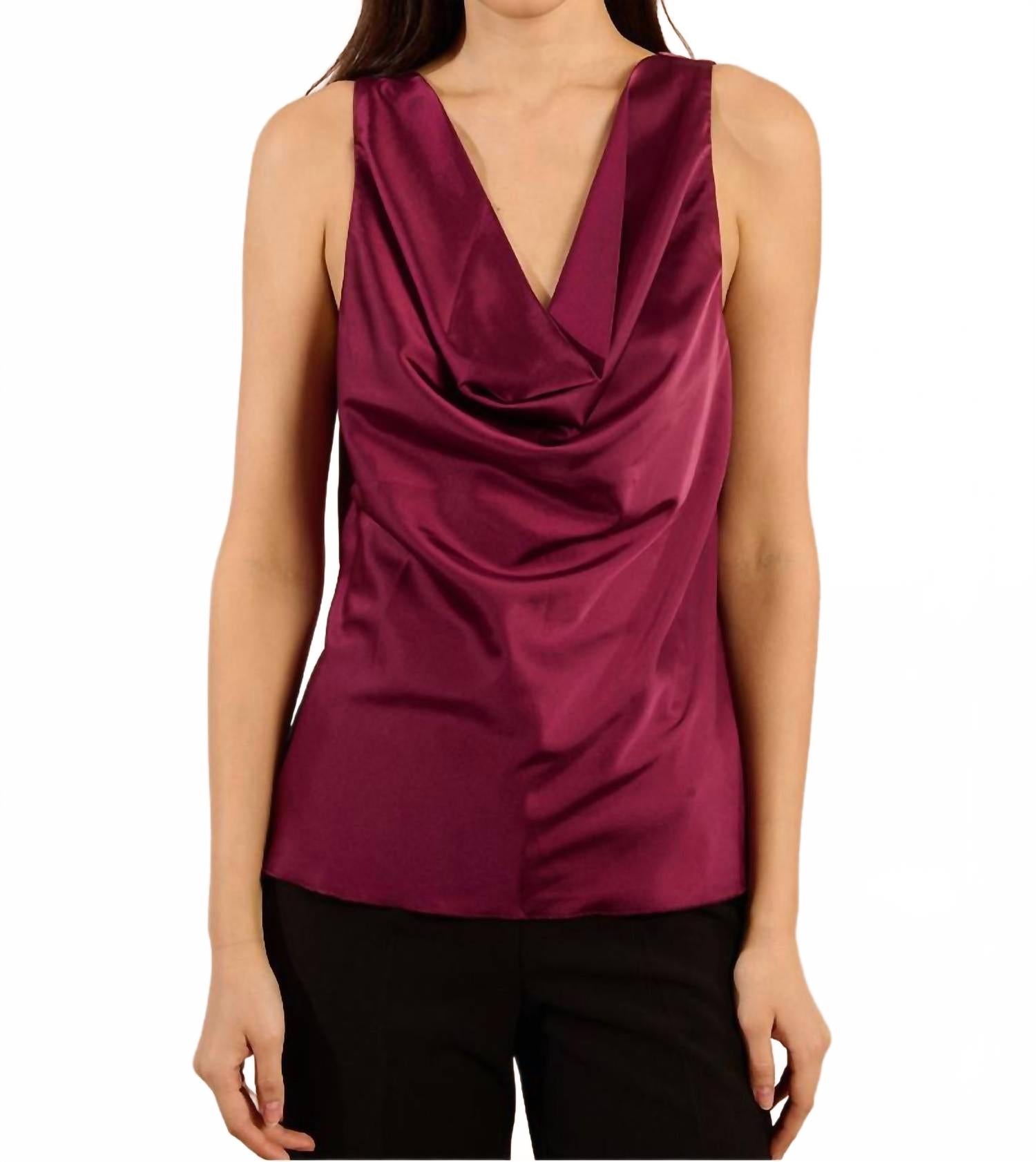 

Топ без рукавов с драпировкой на горловине, темно-розовый Le Soir, темно-розовый