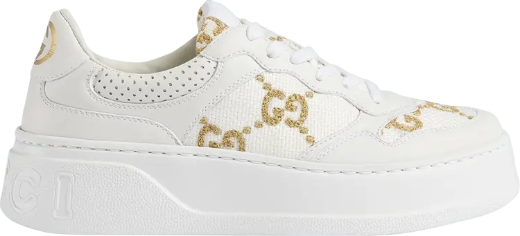 Кроссовки Gucci Wmns GG Sneaker 'Interlocking G - White Gold', белый