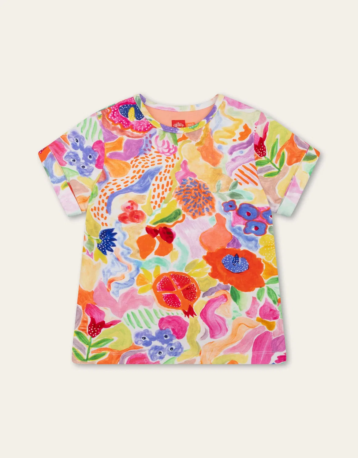 Футболка с цветами, Oilily, белый