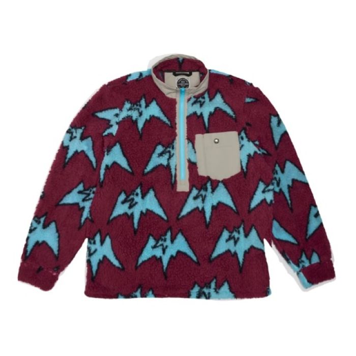 

Толстовка для сноуборда Sherpa half zip plum big terry Airblaster