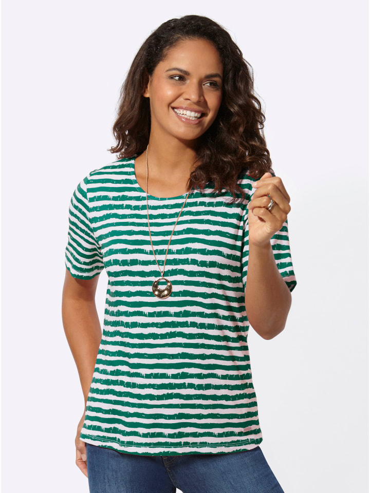 

Полосатая рубашка зеленого и бежевого цветов WITT WEIDEN