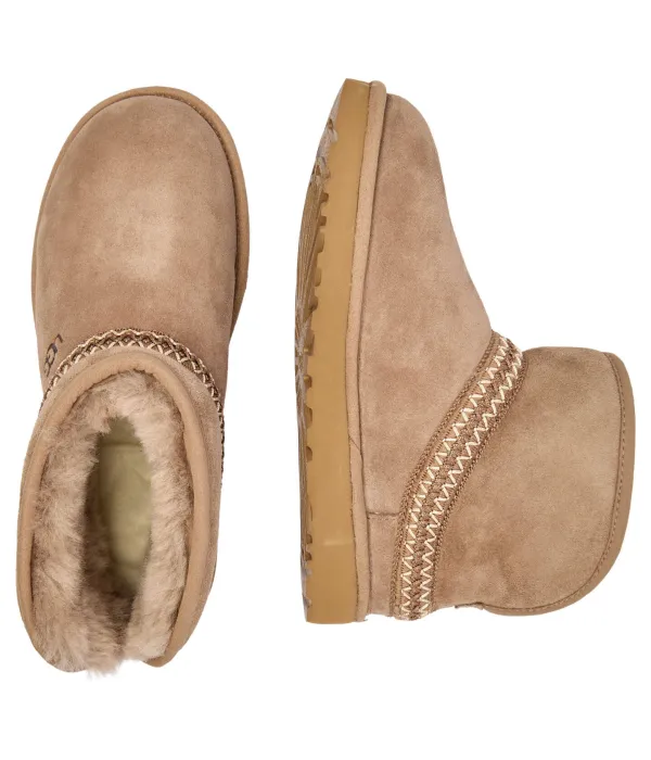 Классические мини-сапоги Crescent из кожи для снегоступов Ugg, бежевый — фото 3