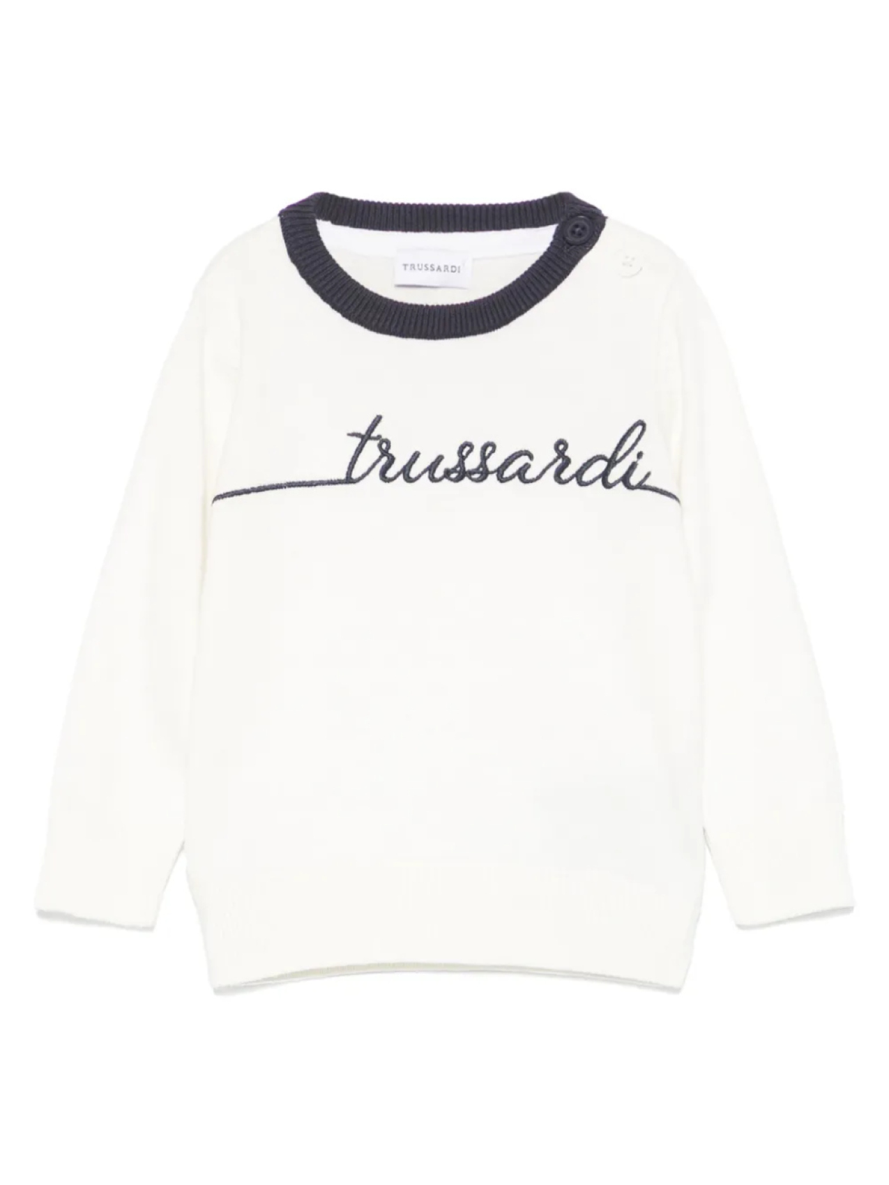 

Свитер с вышитым логотипом TRUSSARDI JUNIOR, белый
