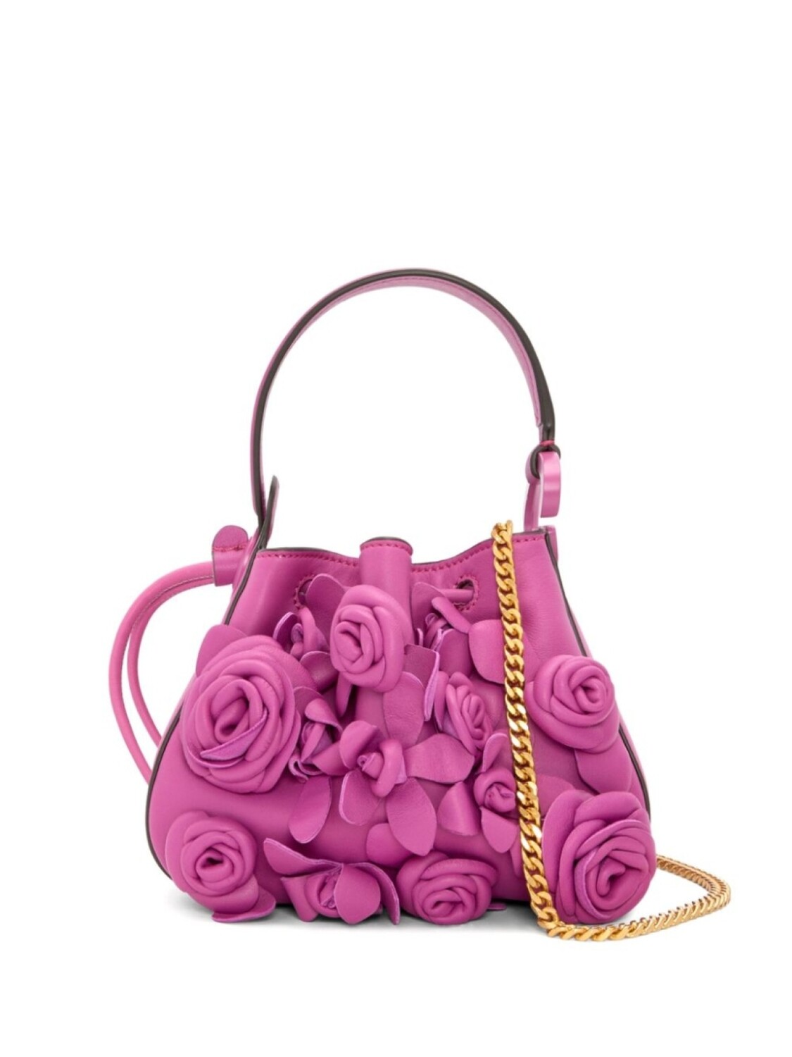 

Oscar de la Renta мини-сумка O Handle с цветочной аппликацией, розовый