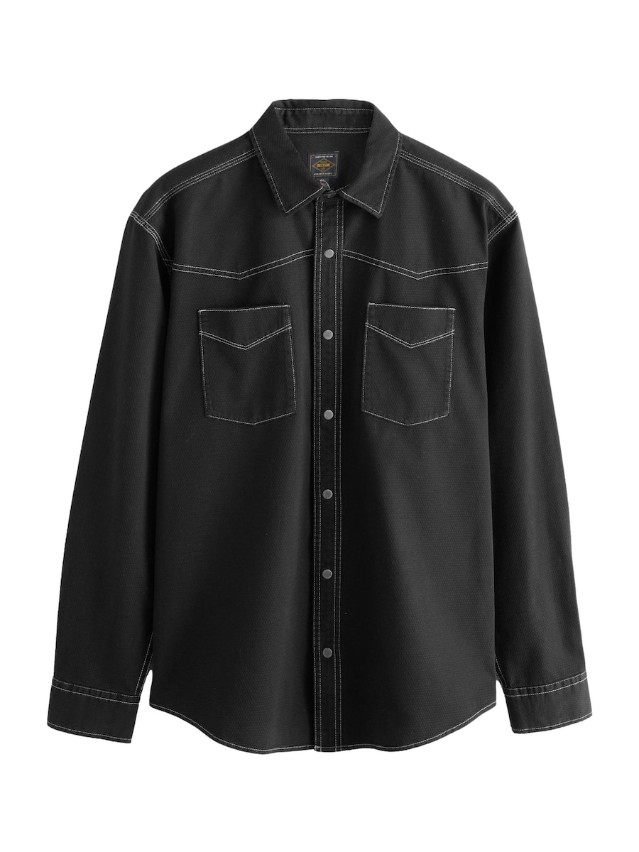 

Рубашка на пуговицах классического кроя Next, черный