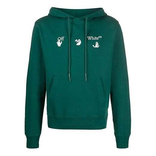 

Толстовка fw20 big logo hooded pullover men green Off-White, зеленый