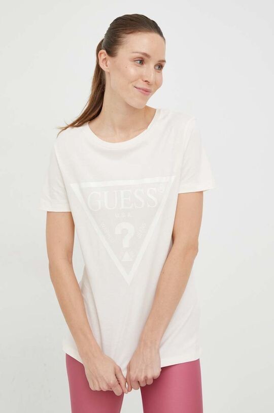 

ADELE хлопковая футболка Guess, бежевый