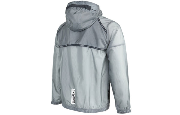 Куртка Nike Repel Wild Run Windrunner Casual Printing Running Sports Woven Jacket Gray, серый — фото 2