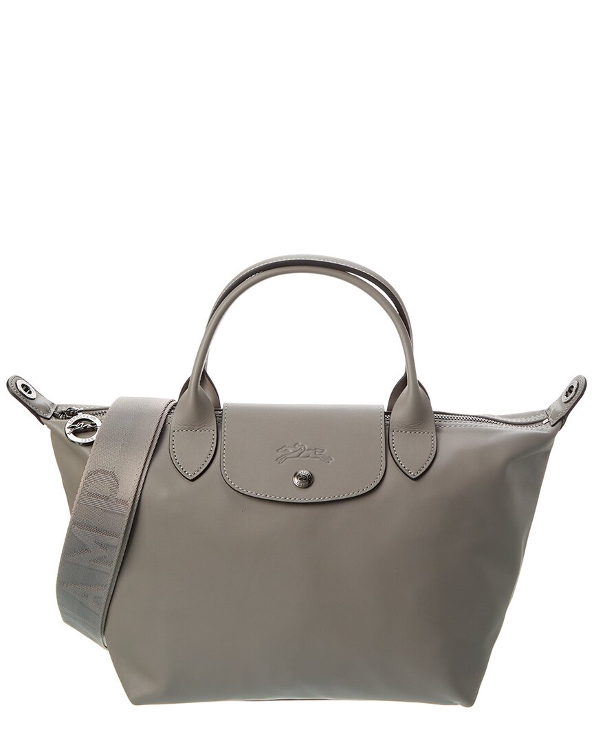 

Кожаная сумка Longchamp Le Pliage Xtra, серый