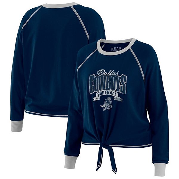 

Женский топ с длинными рукавами и завязкой navy/dallas cowboys Wear By Erin Andrews