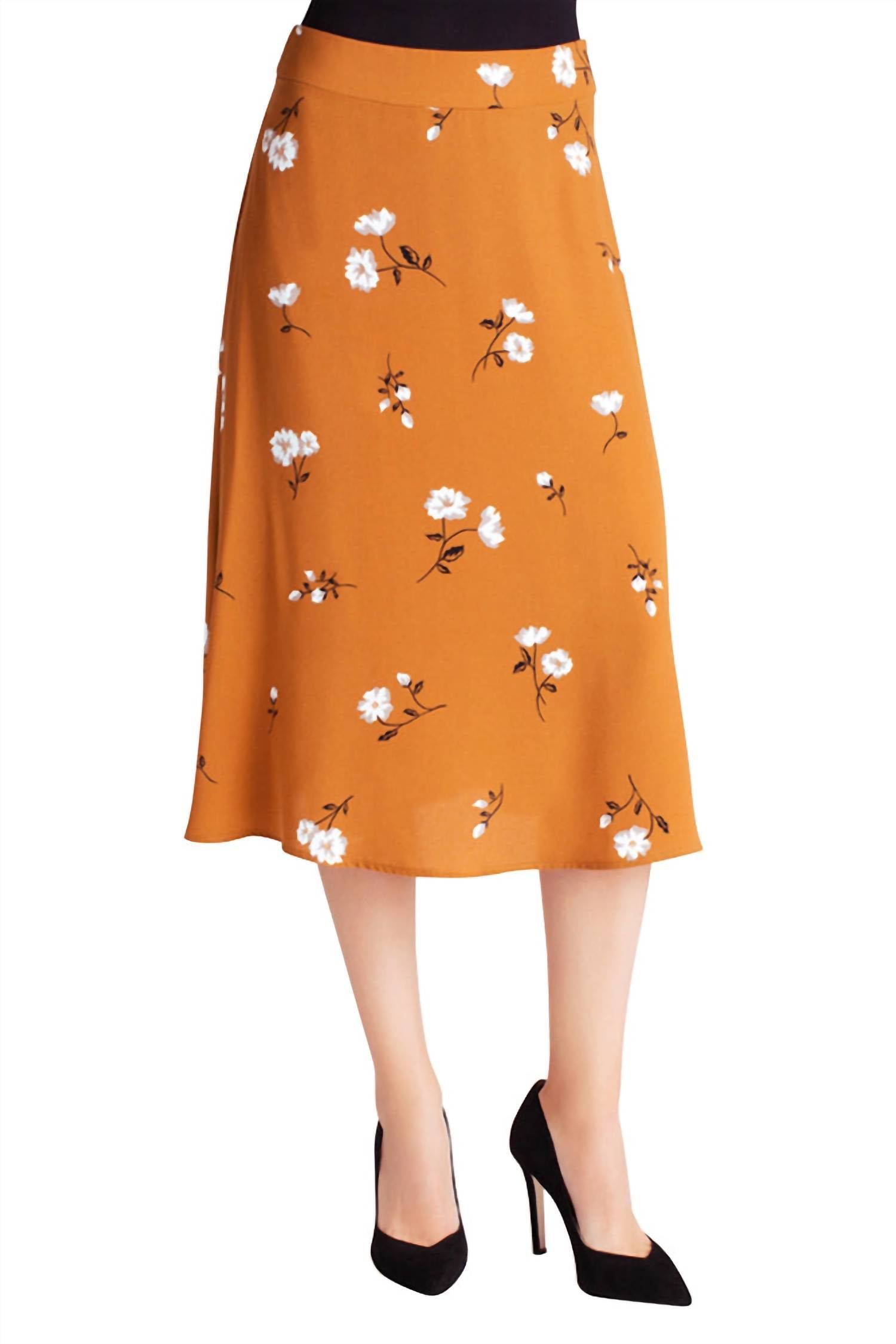 

Юбка миди из тканого материала с цветочным принтом середины века Kensie, цвет mid-century floral