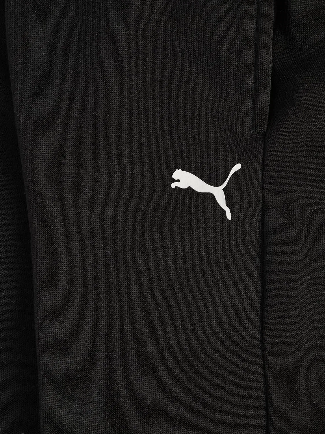 Детские спортивные брюки Puma Essential Basics из флиса с логотипом, эластичным поясом и боковыми карманами, Puma Black — фото 3