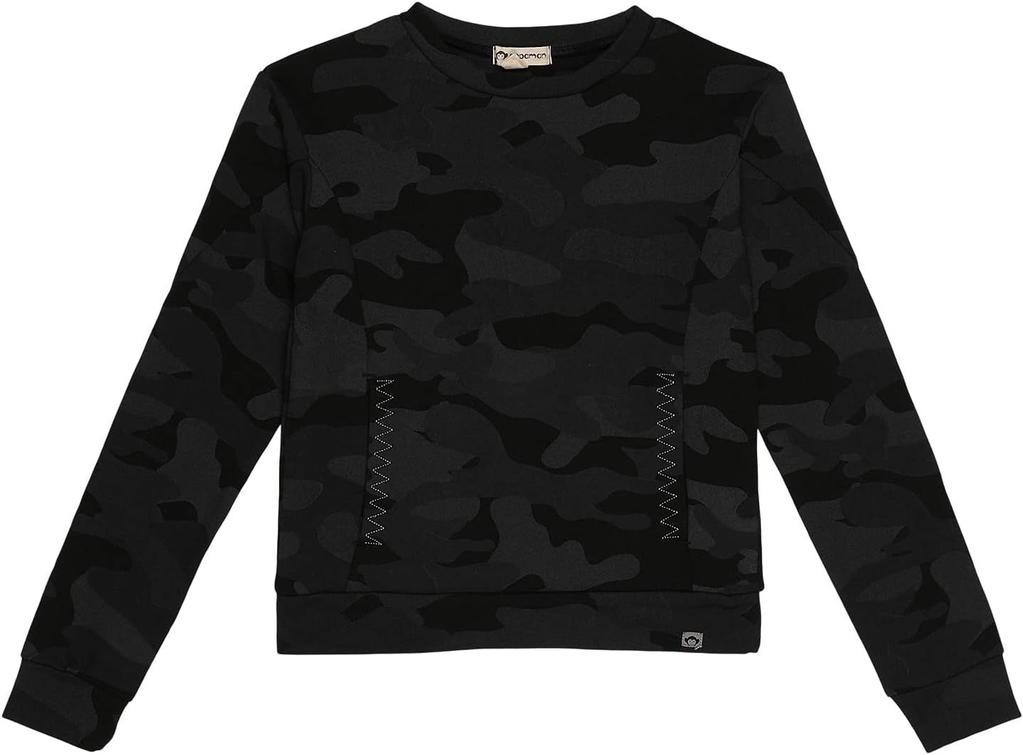 

Толстовка Appaman Feature Crew Neck Sweatshirt, цвет Black Camo