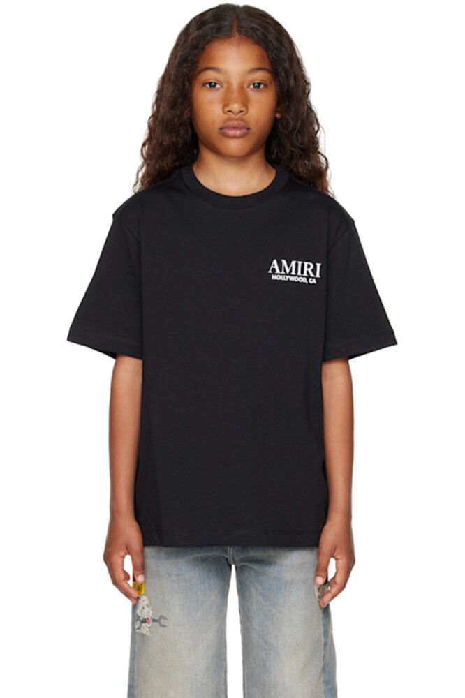 

Детская черная футболка Bones Stacked AMIRI