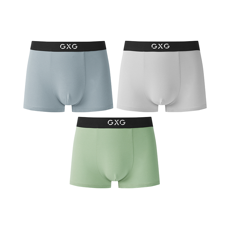 

Мужские трусы-боксеры GXG, серый синий+светло- серый+Pea зеленый 1