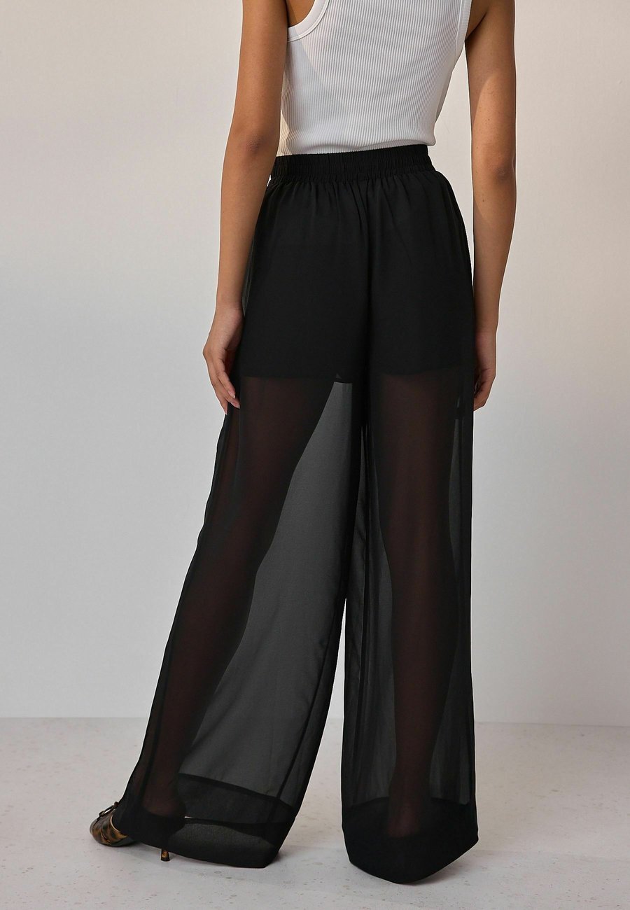 Брюки Next SHEER WIDE WITH LINING , Black — фото 3