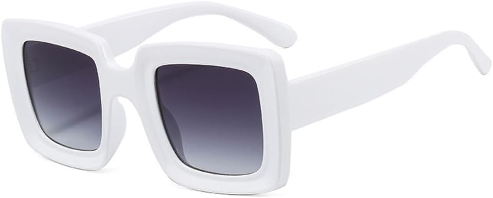 

Солнцезащитные очки LVTFCO в стиле панк, квадратные, для женщин и мужчин, модные, разноцветные, в стиле стимпанк, с защитой от УФ-излучения UV400, модные очки, белые, White-gray