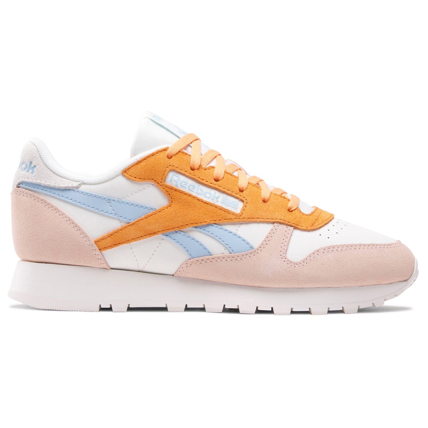 

Кроссовки Reebok Classic Leather, цвет Chalk/Washed Clay/Soft Blue