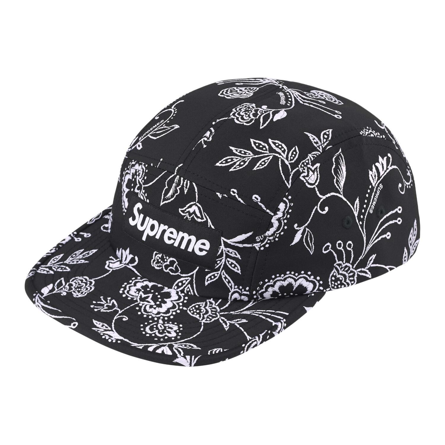 

Supreme Цветочная жаккардовая кепка, Black