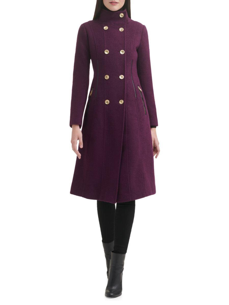 

Пальто из смесовой шерсти Guess, цвет Eggplant