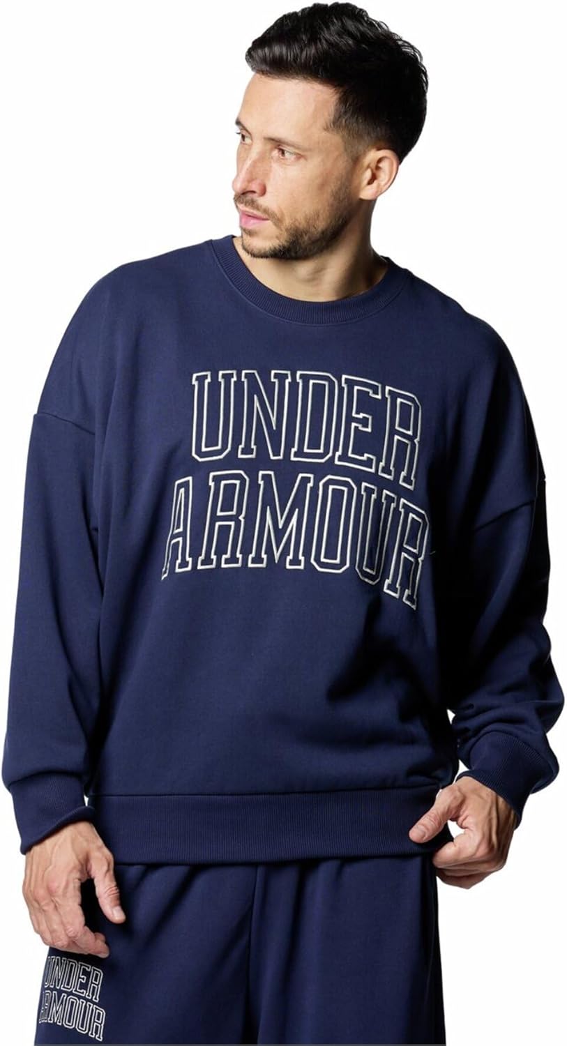 

Мужская тренировочная толстовка Under Armour UA Icon Heavyweight Terry Oversized Crew, белый