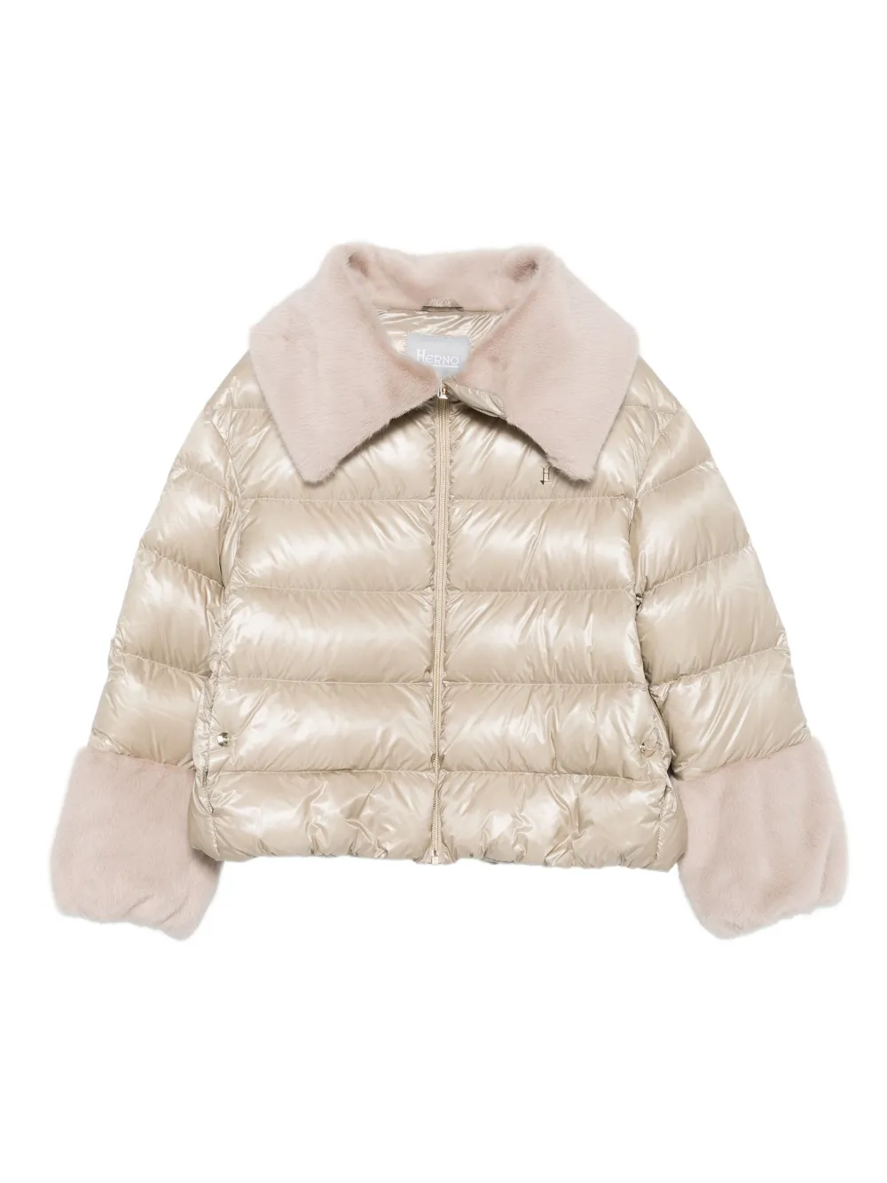 

Куртка с отделкой из искусственного меха Herno Kids, нейтральный