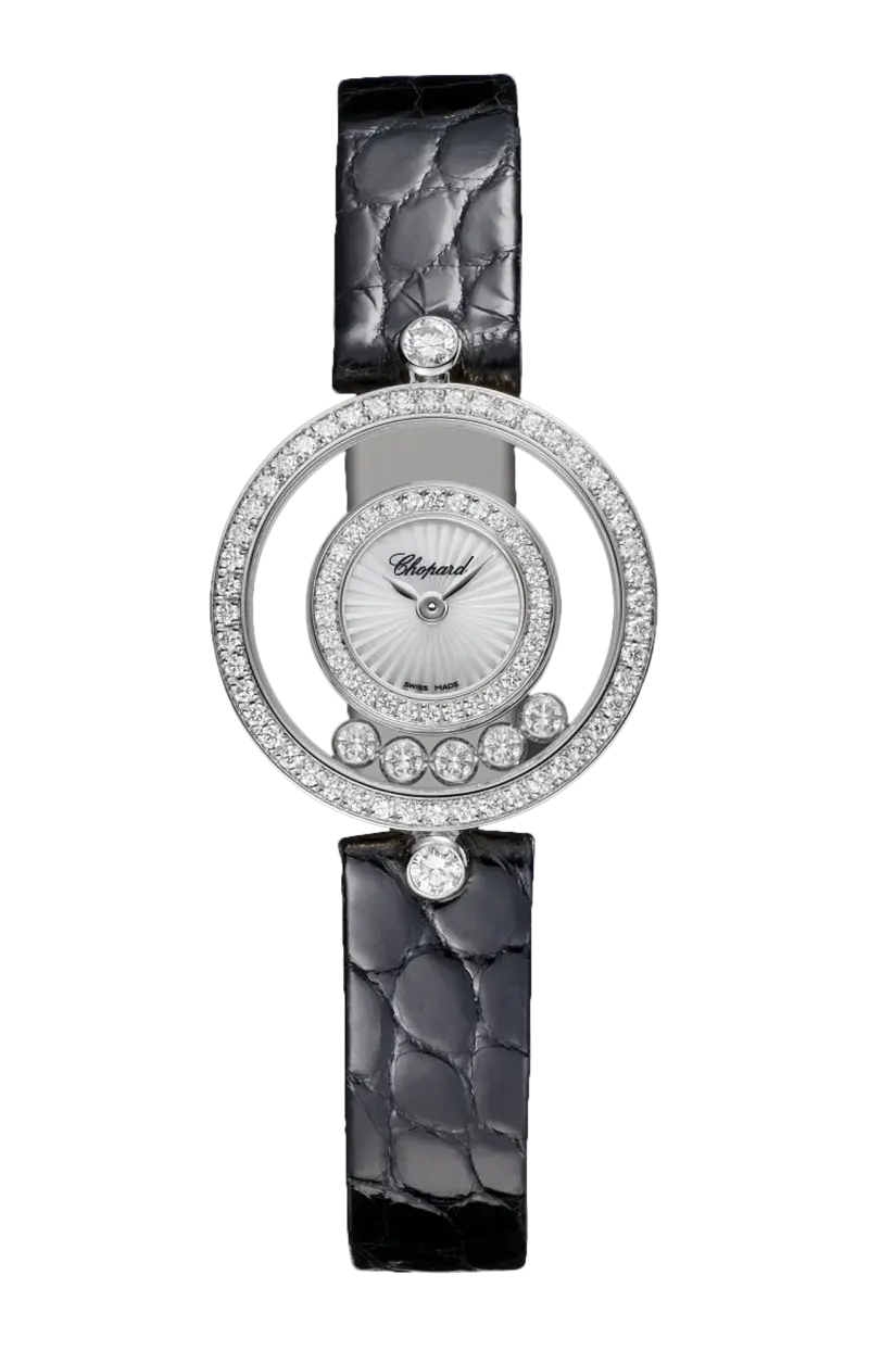 

Happy diamonds icons 26 мм, кварц, этическое белое золото, бриллианты - 203957-1214 CHOPARD