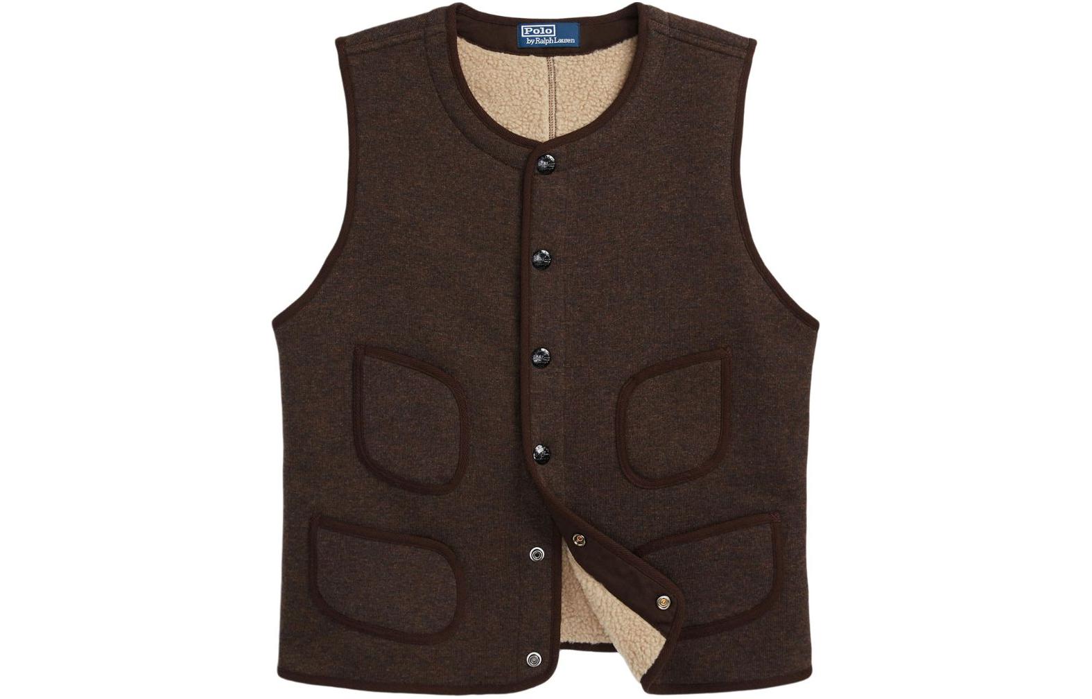 

Утепленный жилет из смесовой шерсти Polo Ralph Lauren, Coffee