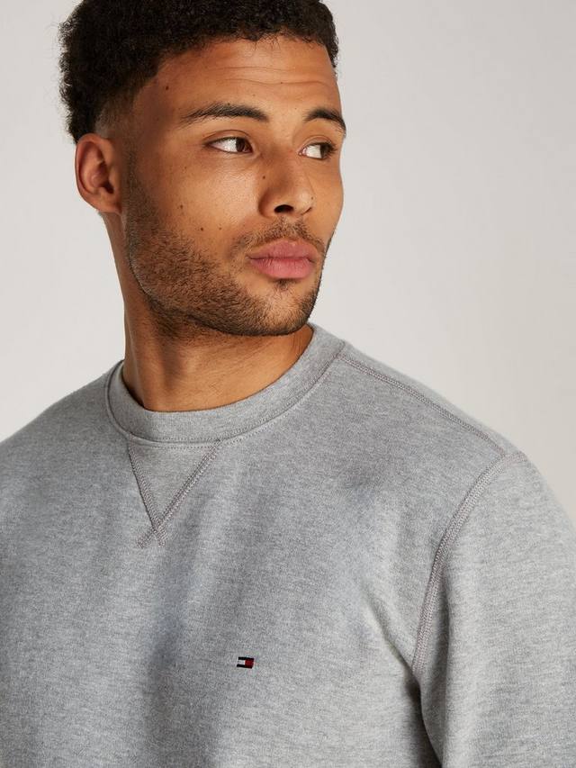 Эластичная флисовая толстовка из хлопковой смеси Tommy Hilfiger, Medium Grey Heather — фото 4